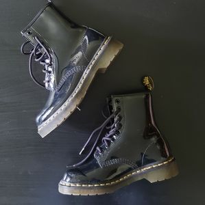Dr. Martens Black Shinny Boots